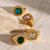 18k Gold Halo Ring