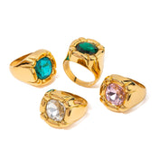 18k Gold Halo Ring