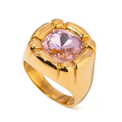 18k Gold Halo Ring