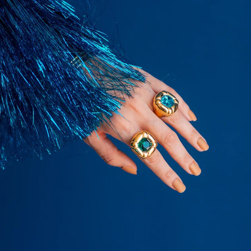 18k Gold Halo Ring
