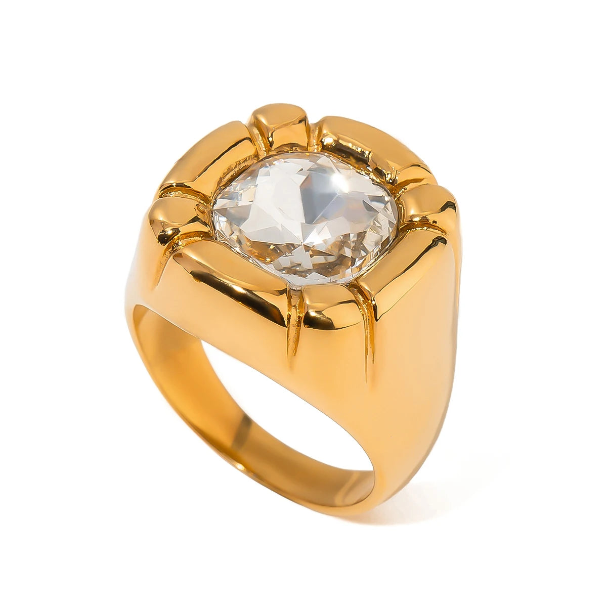 18k Gold Halo Ring