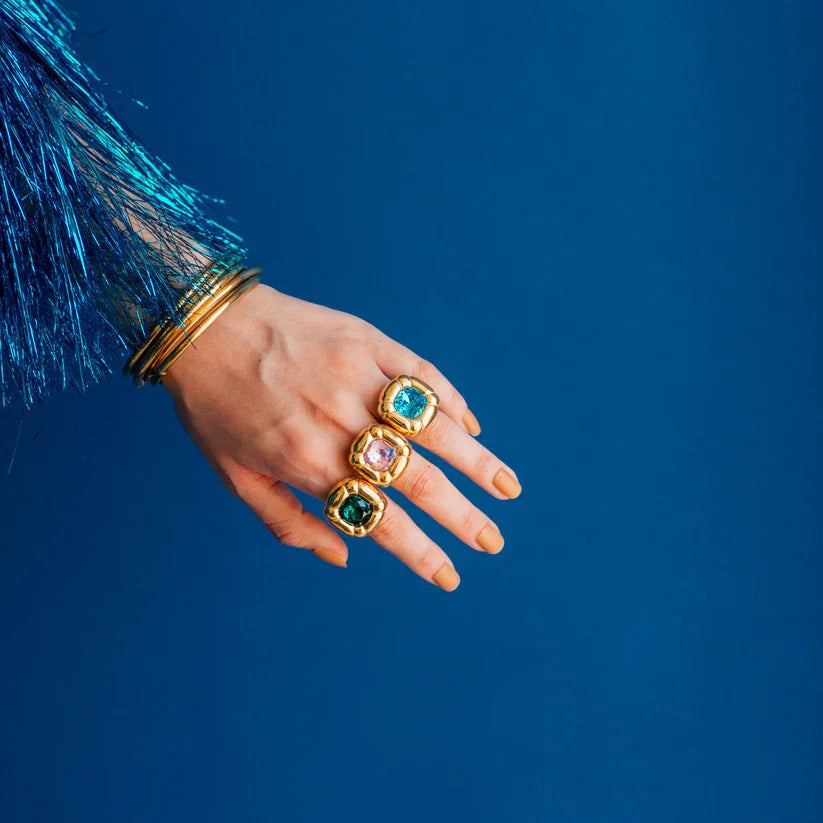 18k Gold Halo Ring