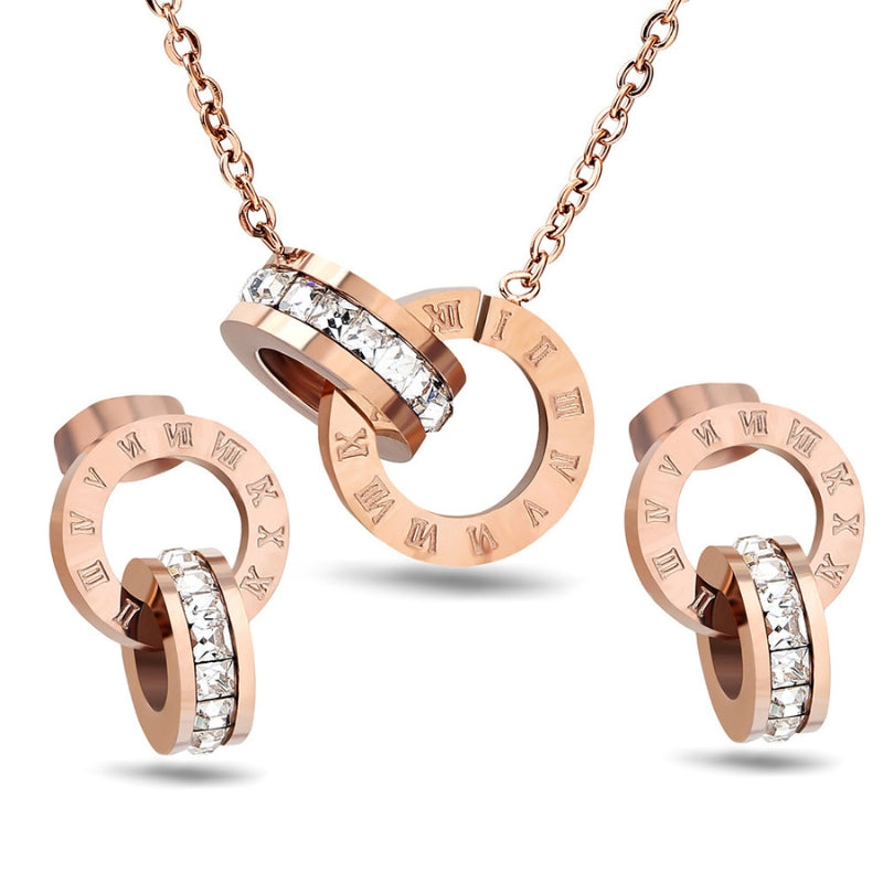 LuxeStack™ Celestial Necklace and Earrings Set – A Masterpiece of Elegance ✨