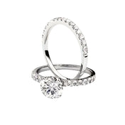 s925 sterling silver moissanite diamond Classic Two-Piece Ring Set