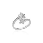 Stainless Steel Double Star Ring