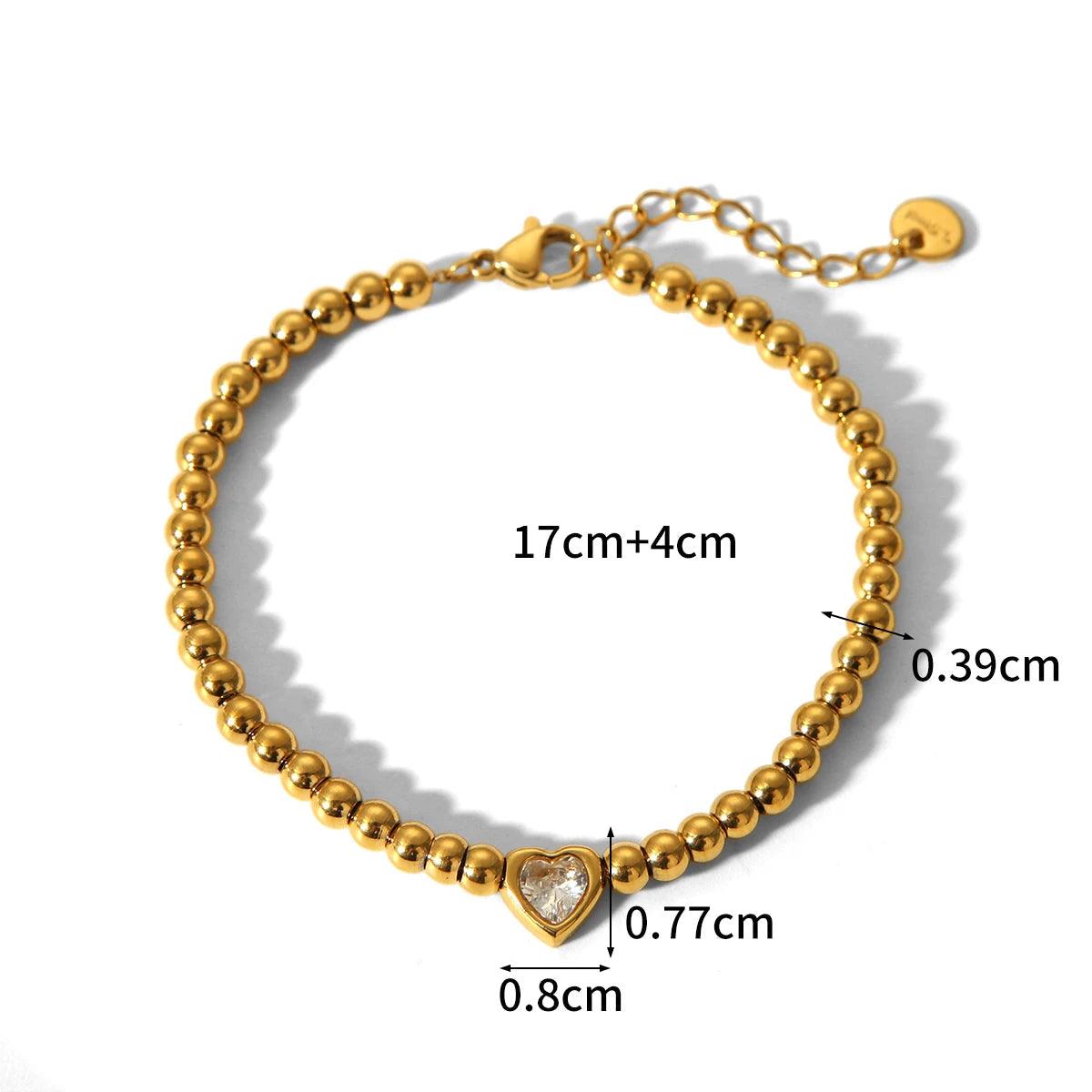 Love Bracelet with Zirconia Crystals and 18K Gold Plating