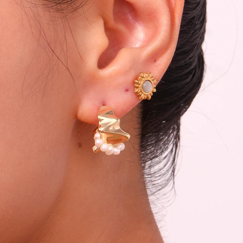 Pendientes Geométricos con Perla