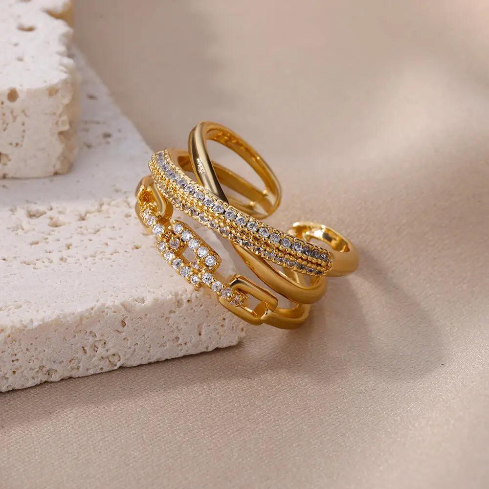 Geometric Ring with Zirconia