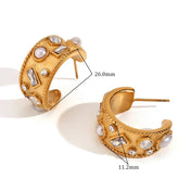 Pendientes de Aro con Perlas – Elegancia en Cada Detalle