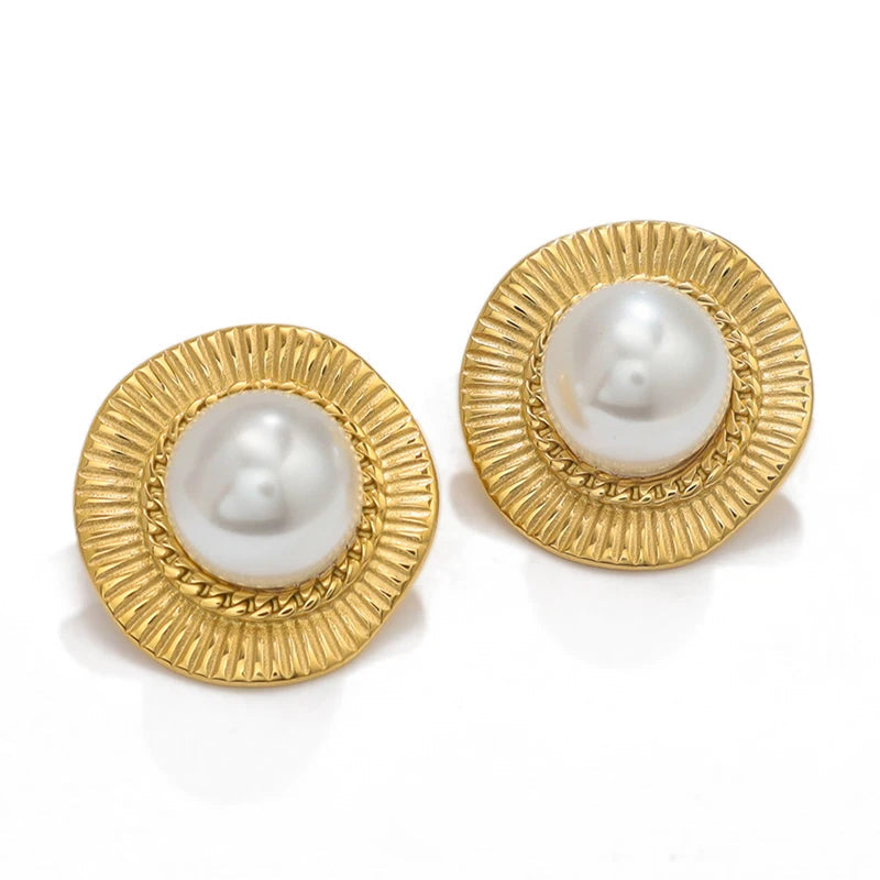 Pendientes Barrocos Dorados con Perlas
