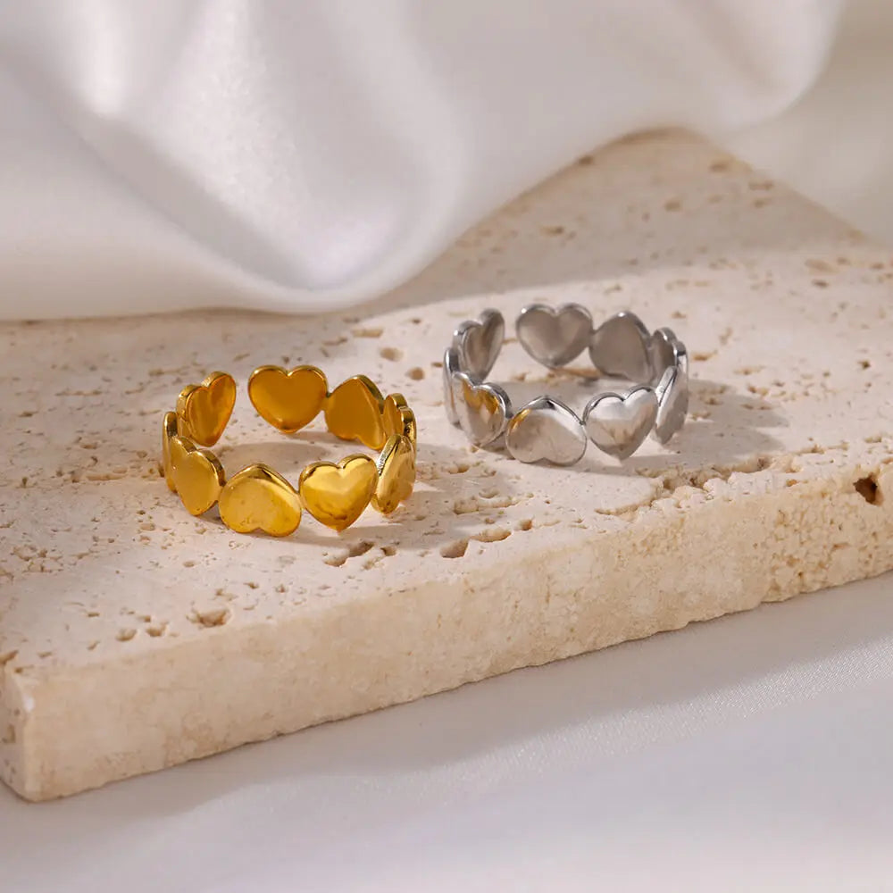 Stainless Steel Heart Ring