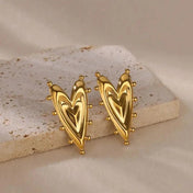 Pendientes de Acero con Corazón – Amor en Cada Detalle
