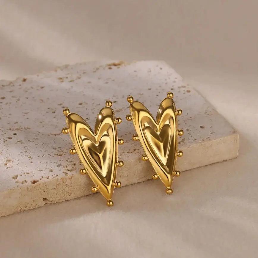 Pendientes de Acero con Corazón – Amor en Cada Detalle