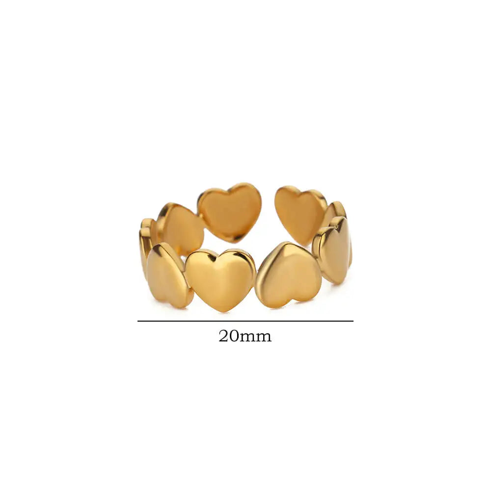 Stainless Steel Heart Ring