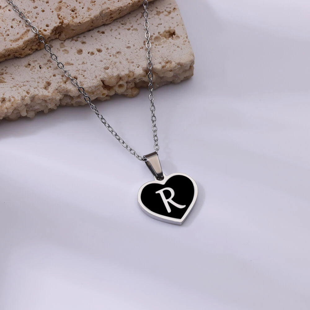 Heart Necklace with Initial