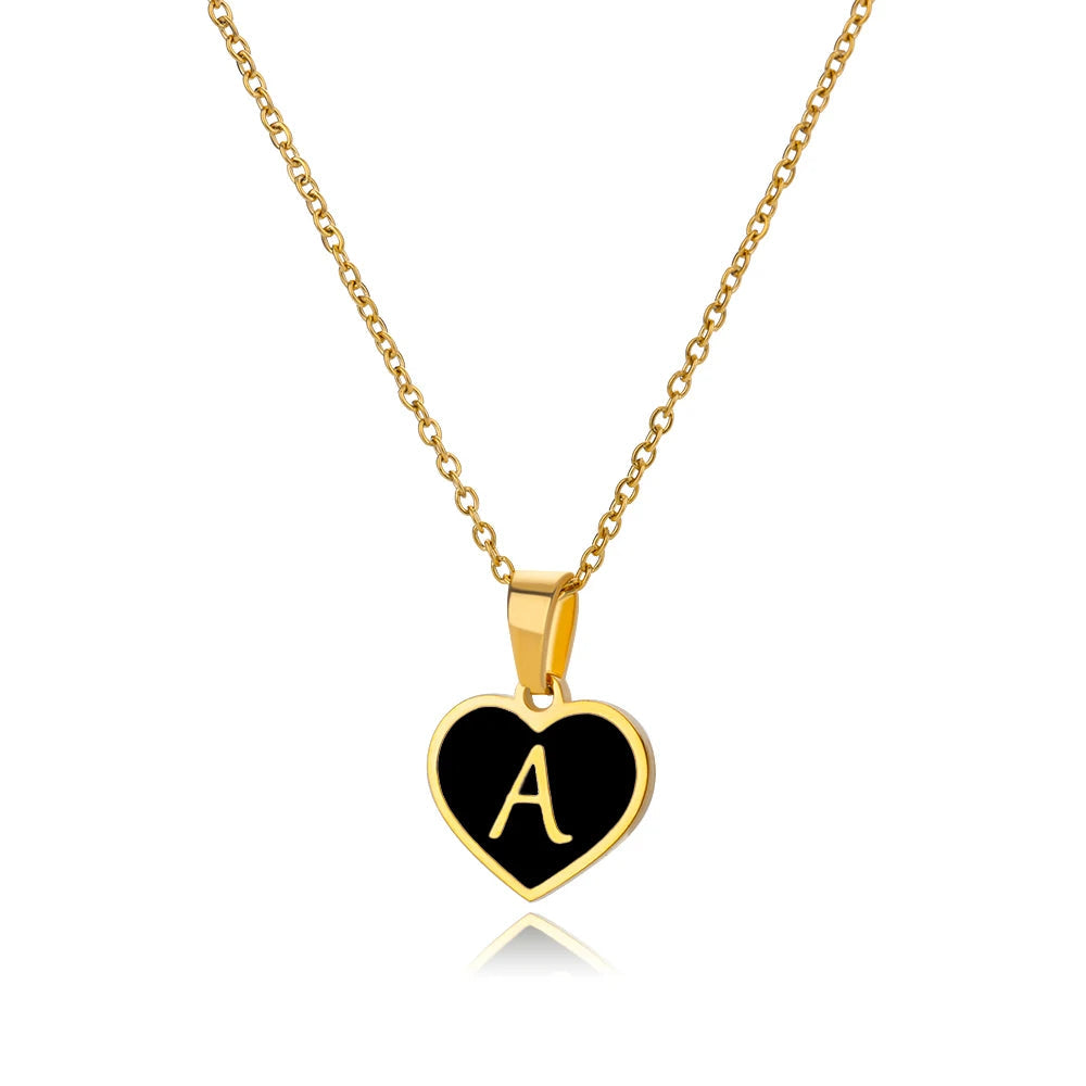 Heart Necklace with Initial
