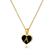 Heart Necklace with Initial
