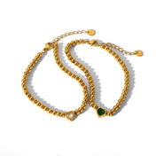 Pulsera Love con Cristales de Zirconia y Baño de Oro de 18K