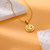 Necklace with Moon and Star Pendant