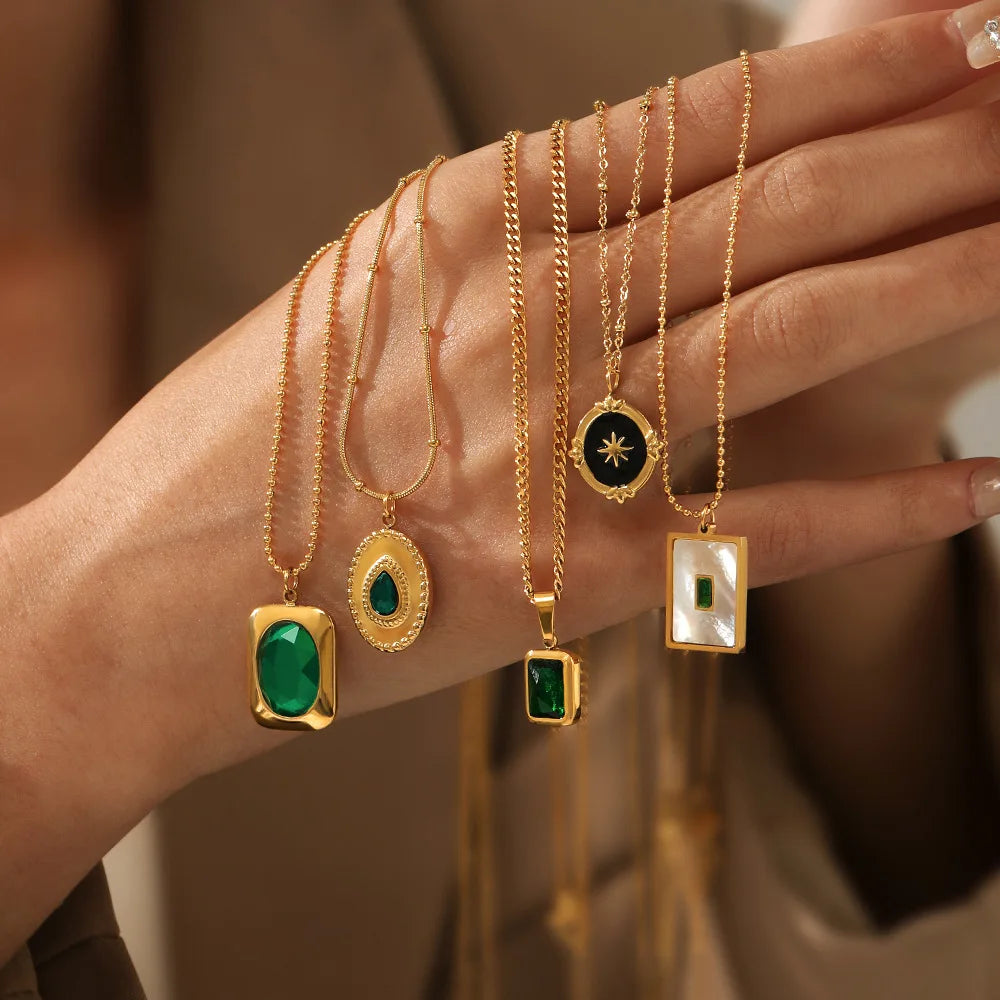 Necklace with Geometric Pendant