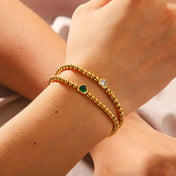 Pulsera Love con Cristales de Zirconia y Baño de Oro de 18K