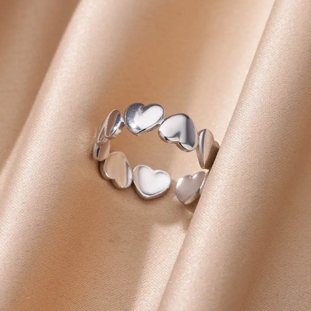 Stainless Steel Heart Ring