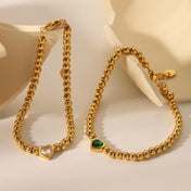 Pulsera Love con Cristales de Zirconia y Baño de Oro de 18K
