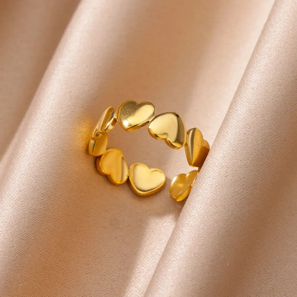 Stainless Steel Heart Ring