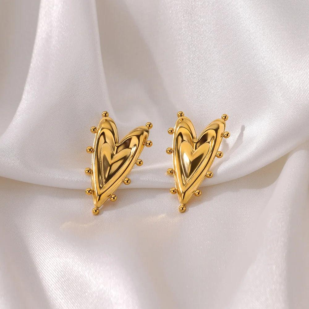 Pendientes de Acero con Corazón – Amor en Cada Detalle