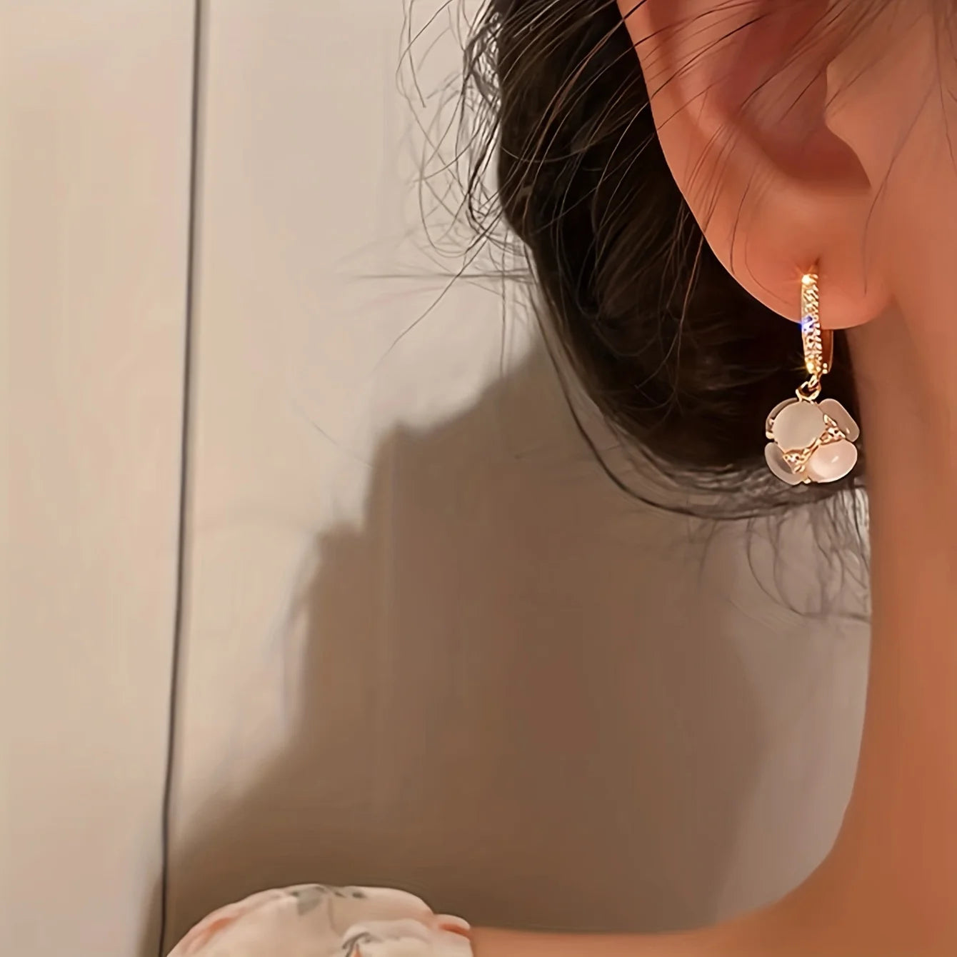 Pendientes Elegantes Retro con Piedra de la Luna