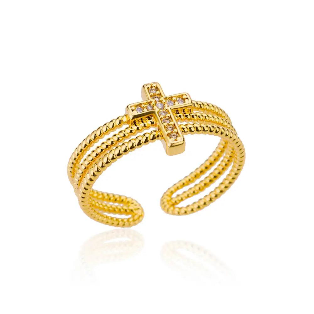 Stainless Steel Cross Ring
