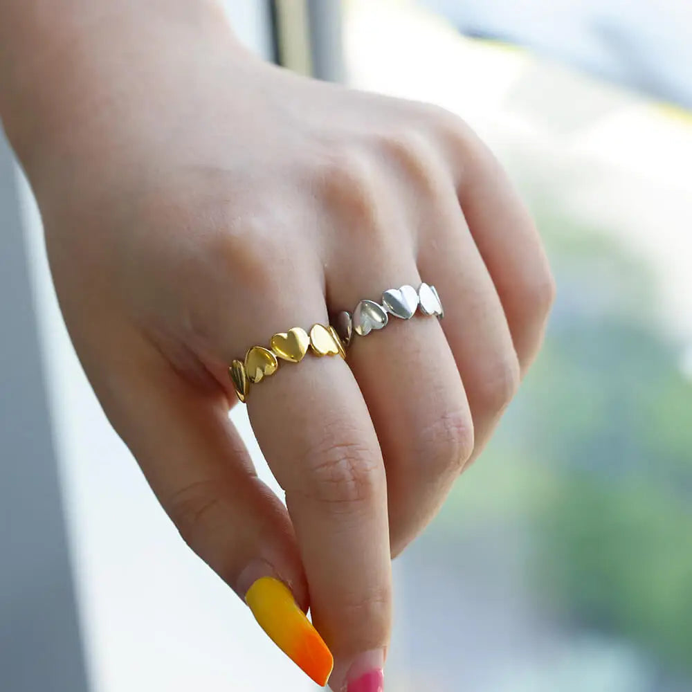 Stainless Steel Heart Ring