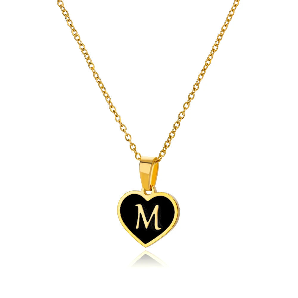 Heart Necklace with Initial