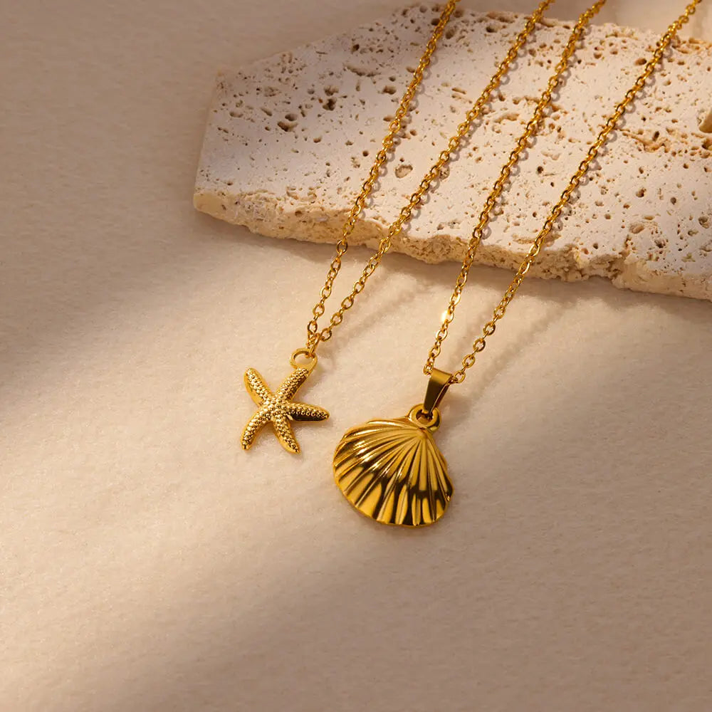Summer Shell and Star Necklace