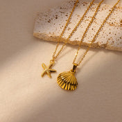Summer Shell and Star Necklace