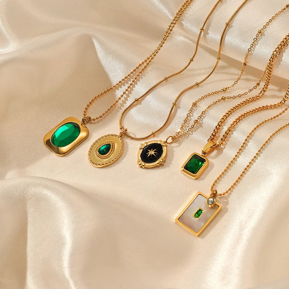 Necklace with Geometric Pendant