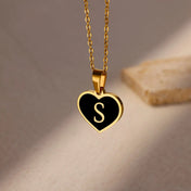 Heart Necklace with Initial