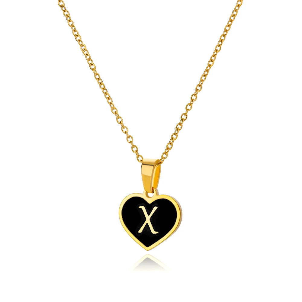 Heart Necklace with Initial