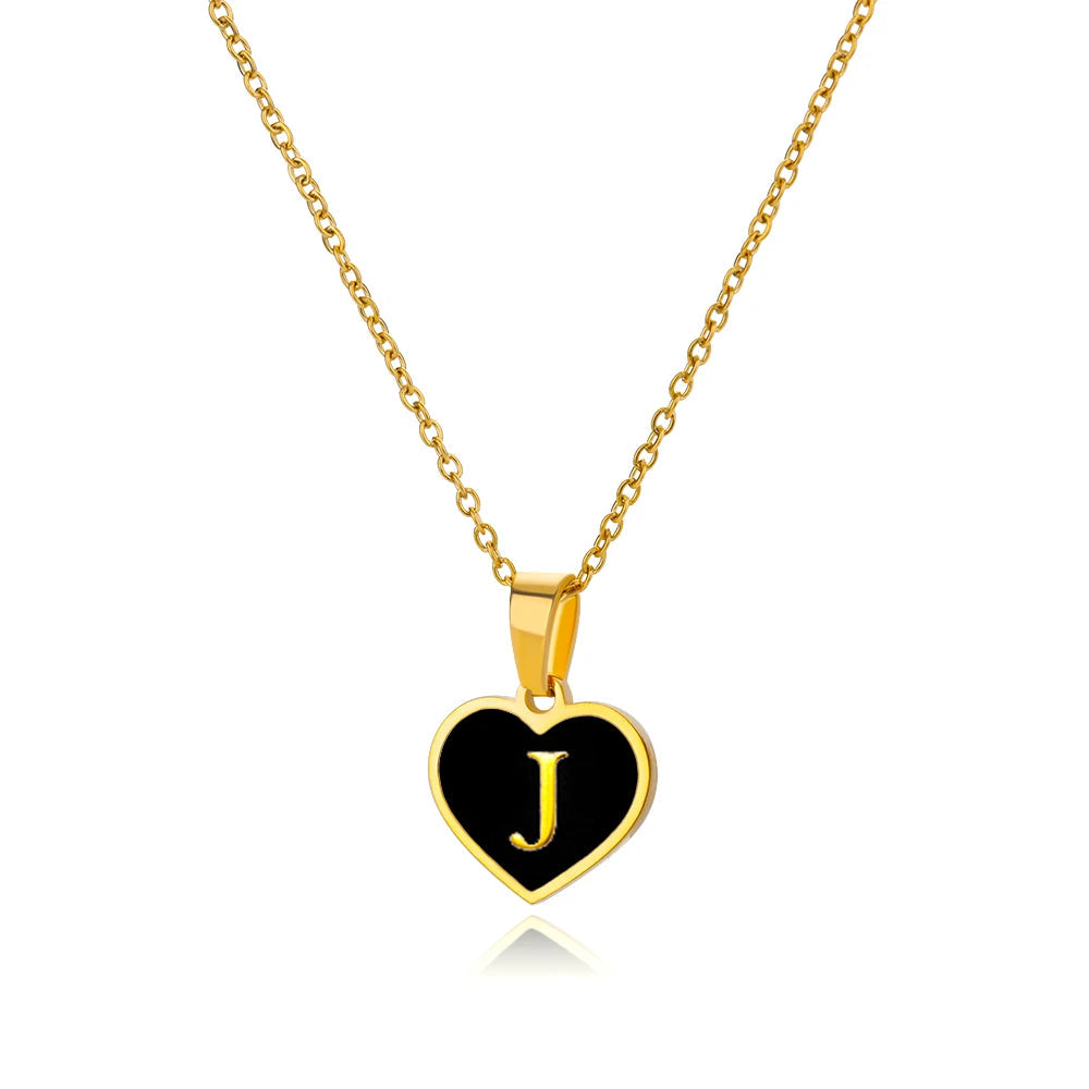 Heart Necklace with Initial