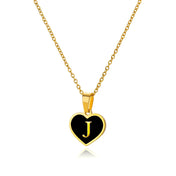 Heart Necklace with Initial