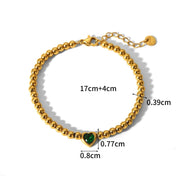 Pulsera Love con Cristales de Zirconia y Baño de Oro de 18K