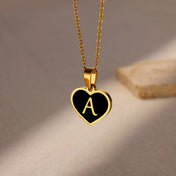 Heart Necklace with Initial