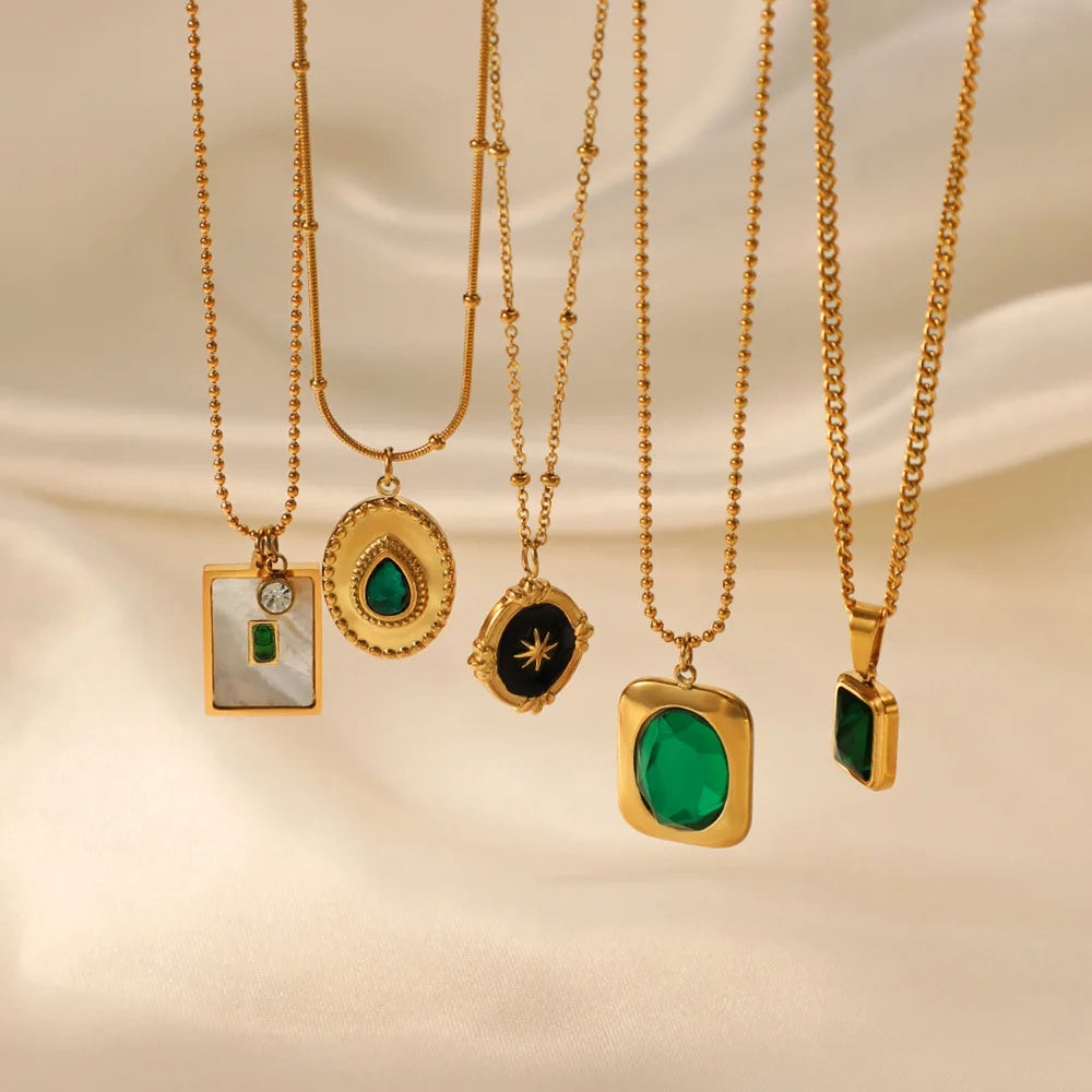 Necklace with Geometric Pendant