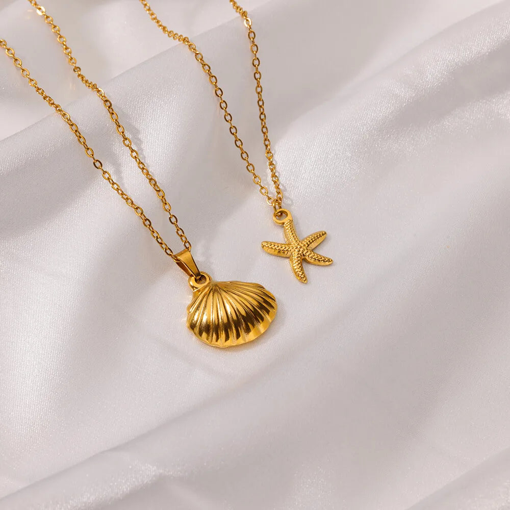 Summer Shell and Star Necklace