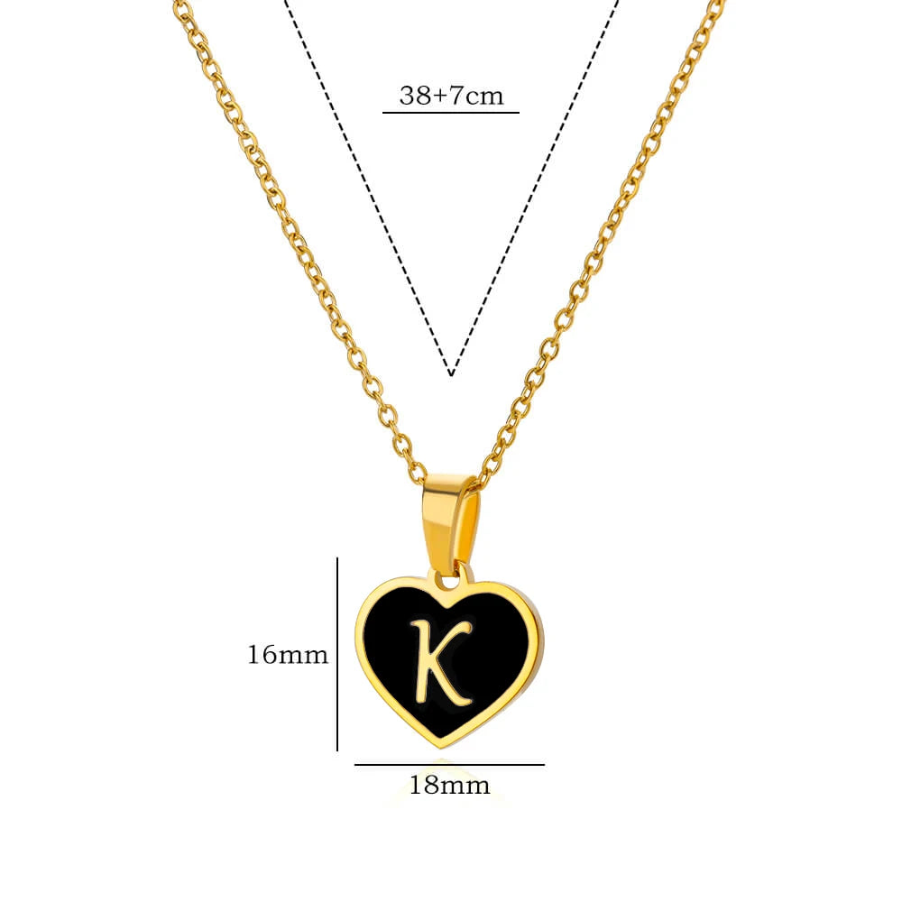 Heart Necklace with Initial