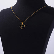 Heart Necklace with Initial