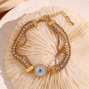 Pulsera Dorada para Mujer Ojo de Dios