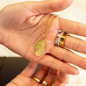 Triple Roman Numeral Hoop Ring 18K Gold Plated