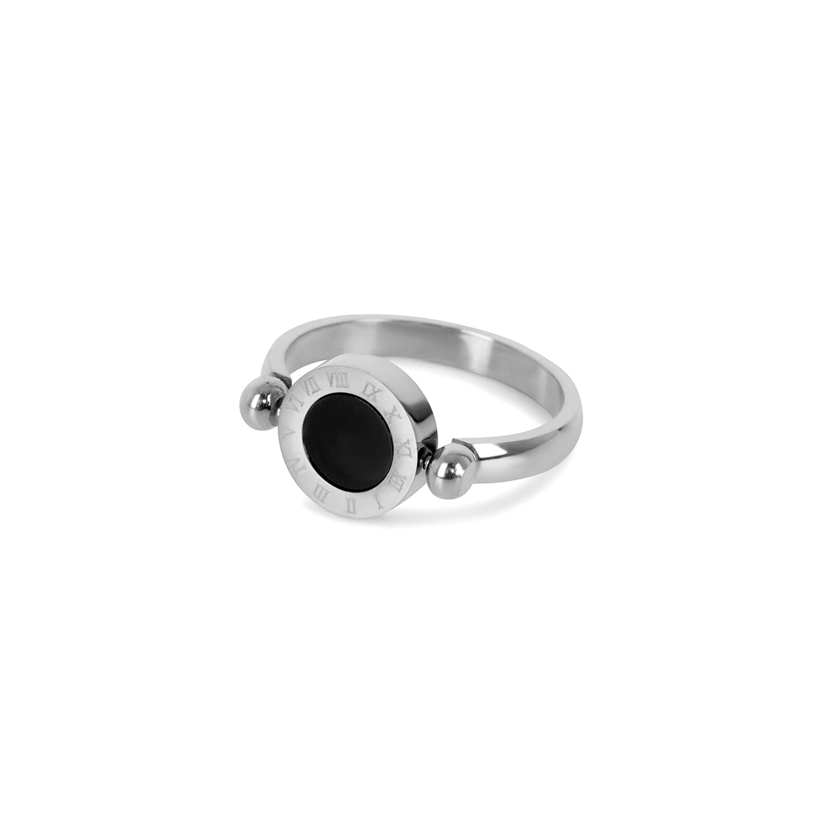 18K Gold Plated Spinning Ring with Roman Numerals