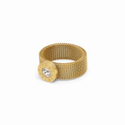 18K Gold Plated Mesh Roman Ring